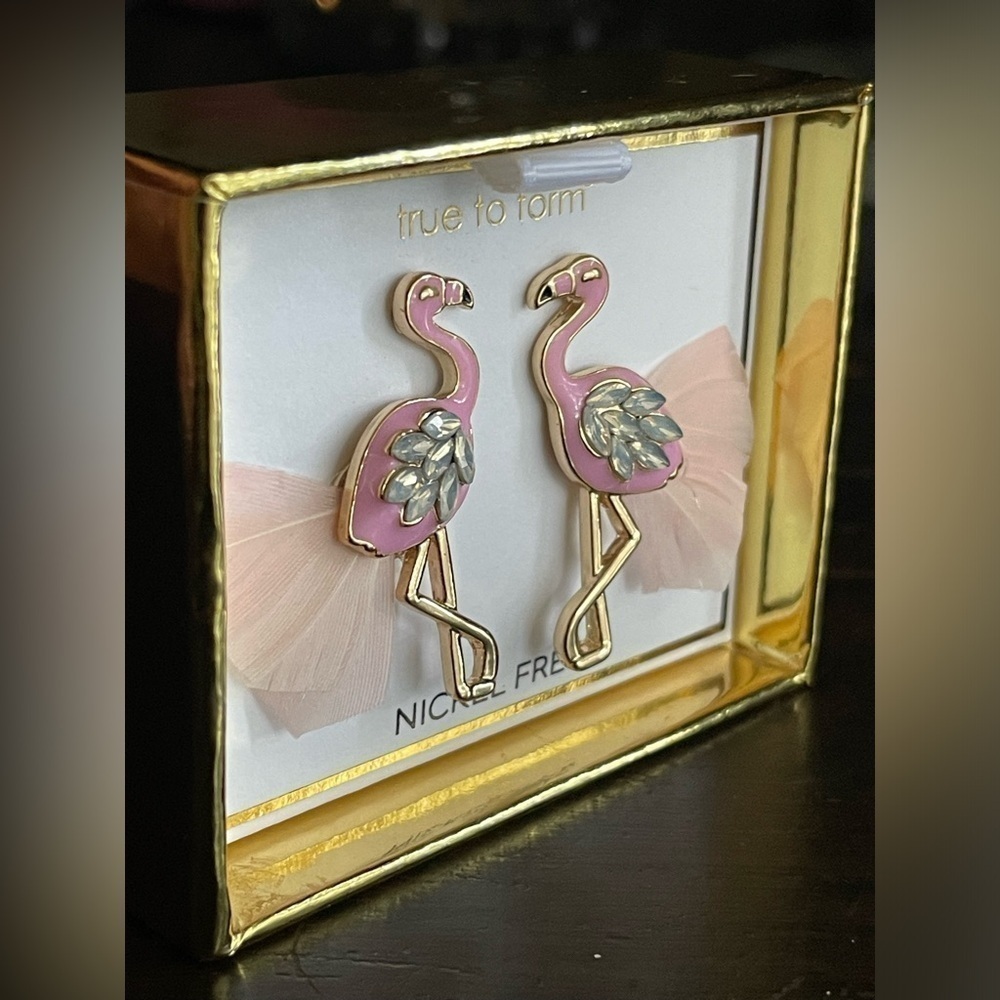 True to Form Pink Flamingo Earrings,Flamingo Earrings,Women’s Earrings - Picture 2 of 7